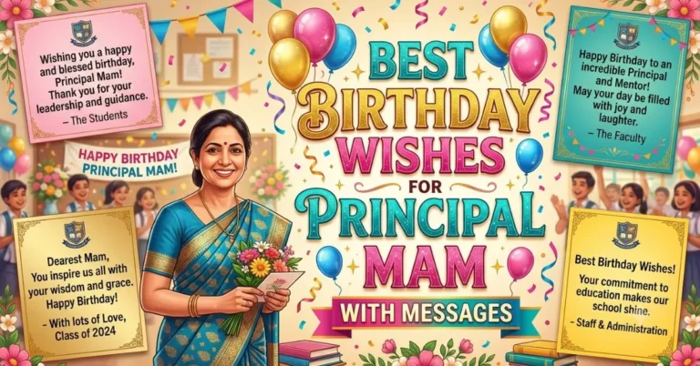 Best Birthday Wishes for Principal Mam with Messages