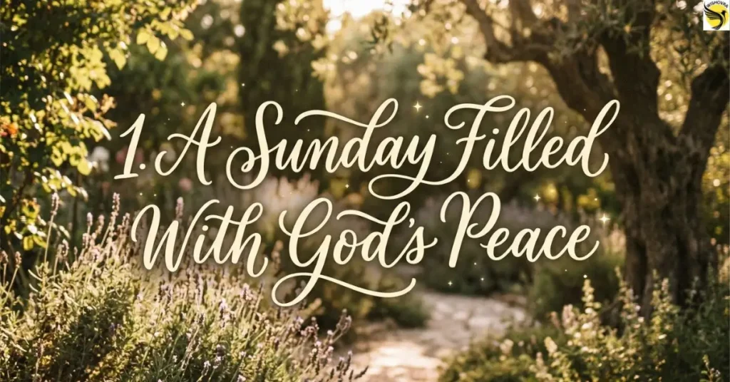 1. A Sunday Filled With God’s Peace
