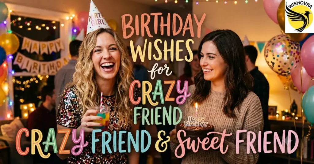 Birthday Wishes for Crazy Friend & Sweet Friend