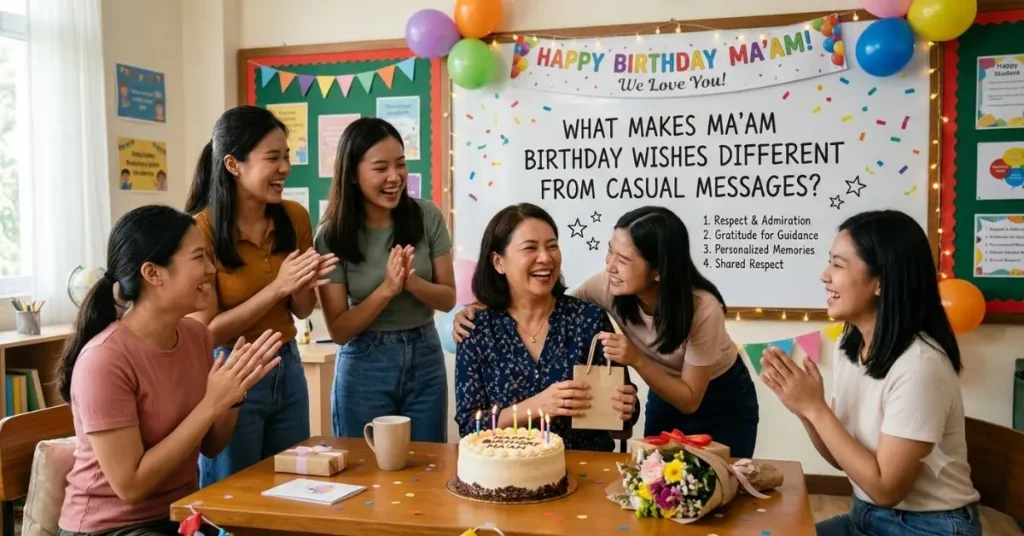 What Makes Ma'am Birthday Wishes Different from Casual Messages